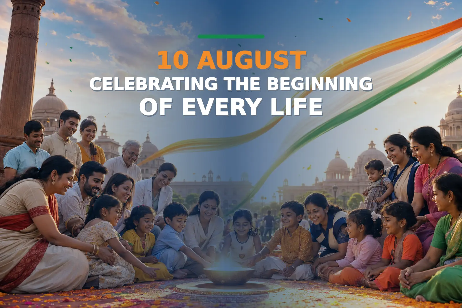 10 August celebration infographic celebrating the beginning of every life.